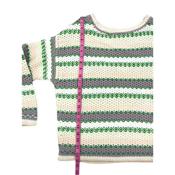 Reiss Anna Pastel Stripe Knit Sweater Pullover In Green & White Sz S - Picture 8 of 12